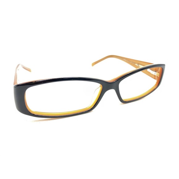 Prada VPR 10H 2BX-1O1 Black Silver Orange Eyeglasses Frames 53-13 135 Italy - Picture 1 of 12